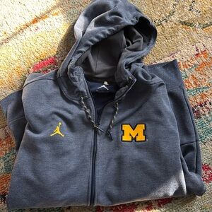 University of michigan jumpman zip up light weight jacket.